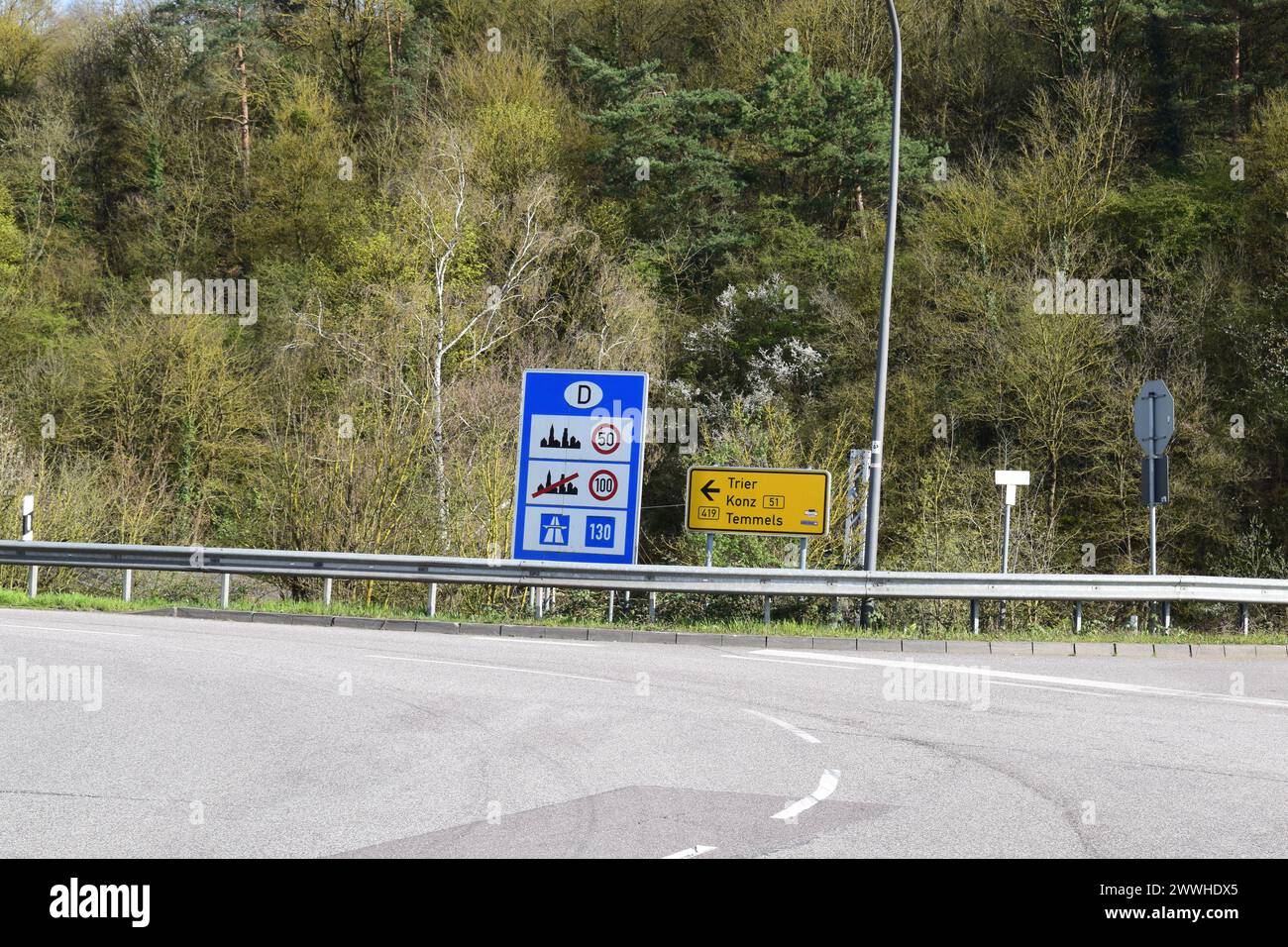country speed limits for Germany Stock Photo