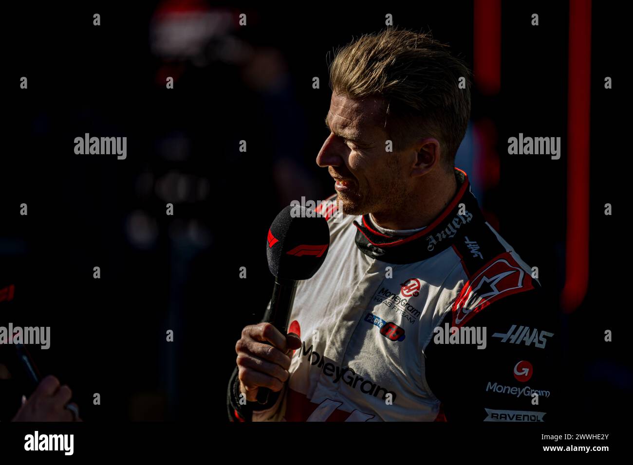 Melbourne, Australia, March 24, Nico Hulkenberg, from Germany competes for Haas F1. Race day, round 03 of the 2024 Formula 1 championship. Credit: Michael Potts/Alamy Live News Stock Photo