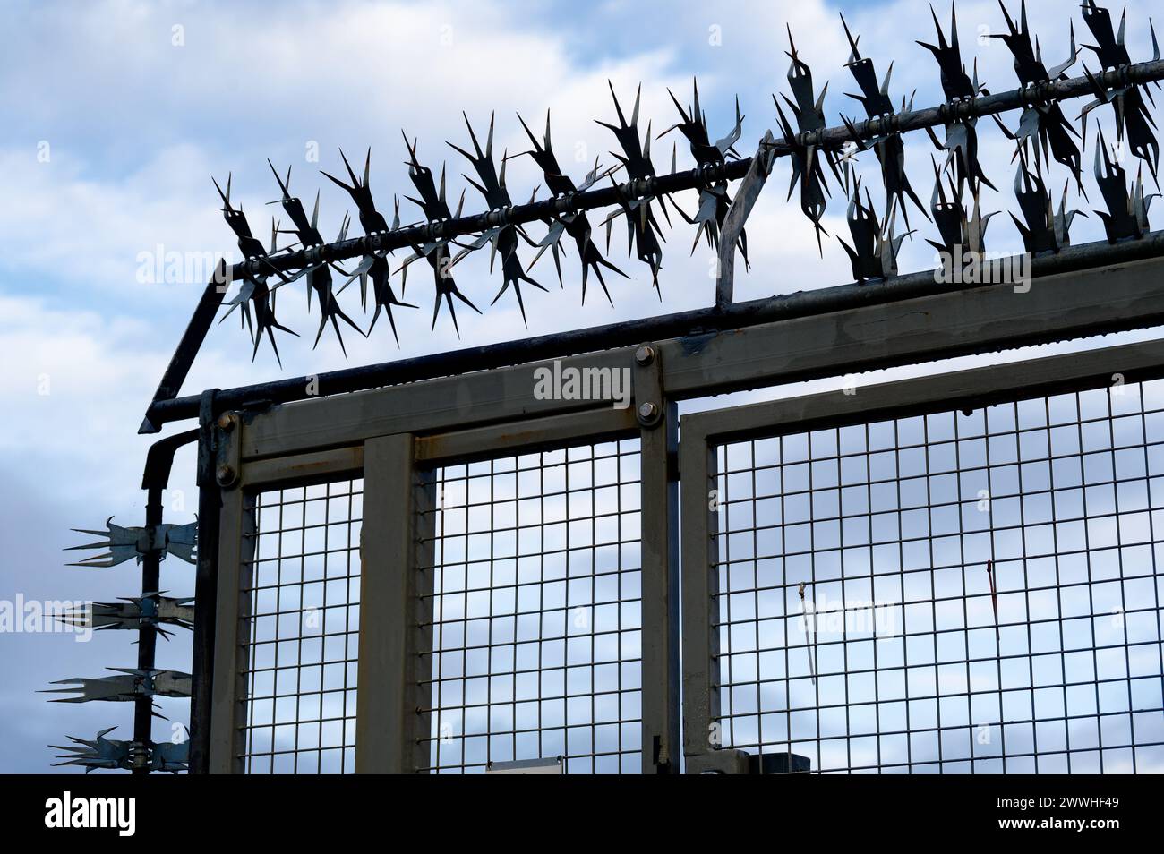 Razor wire fence cctv camera hi-res stock photography and images - Alamy