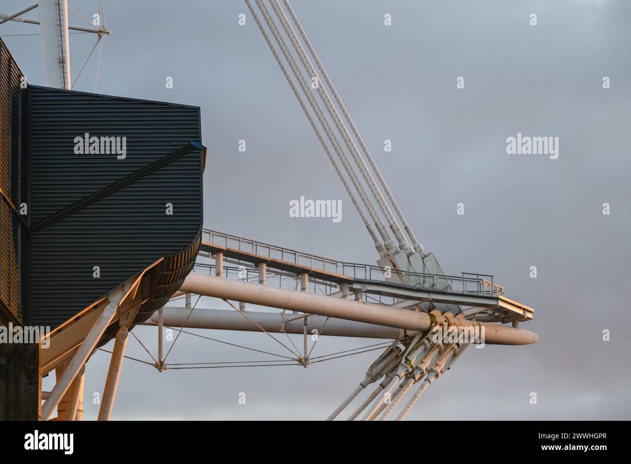 Cardiff, Wales. 23rd March 2024. Views of the stadium during the Women’s Six Nations rugby match, Wales versus Scotland at Cardiff Park Arms Stadium in Cardiff, Wales. Credit: Sam Hardwick/Alamy Live News. Stock Photo