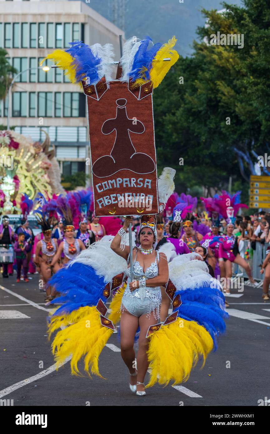 SANTA CRUZ DE TENERIFE, SPAIN FEBRUARY 13, 2024 The Coso parade