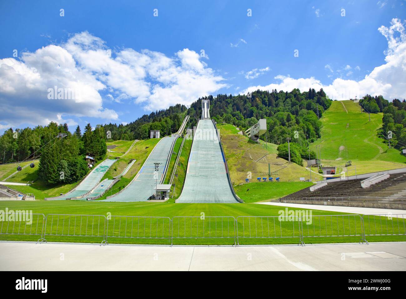 Olympia ski jump. view of winter Olympic Stadium Garmisch Partenkirchen ...
