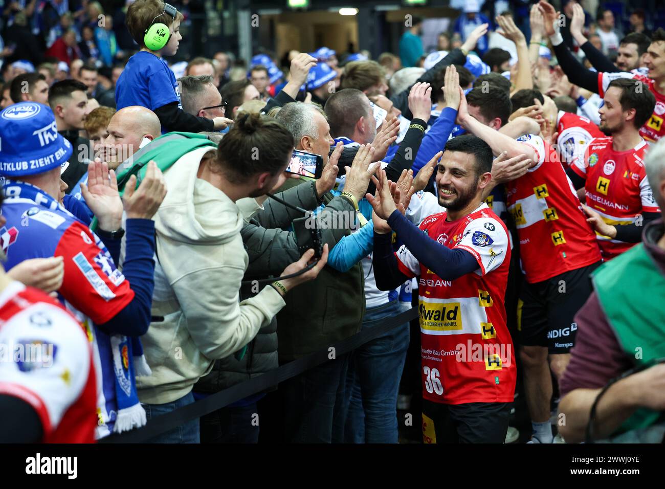  Leipzig, Germany. 24th Mar, 2024. Handball: Bundesliga, SC DHfK Leipzig Motiv 