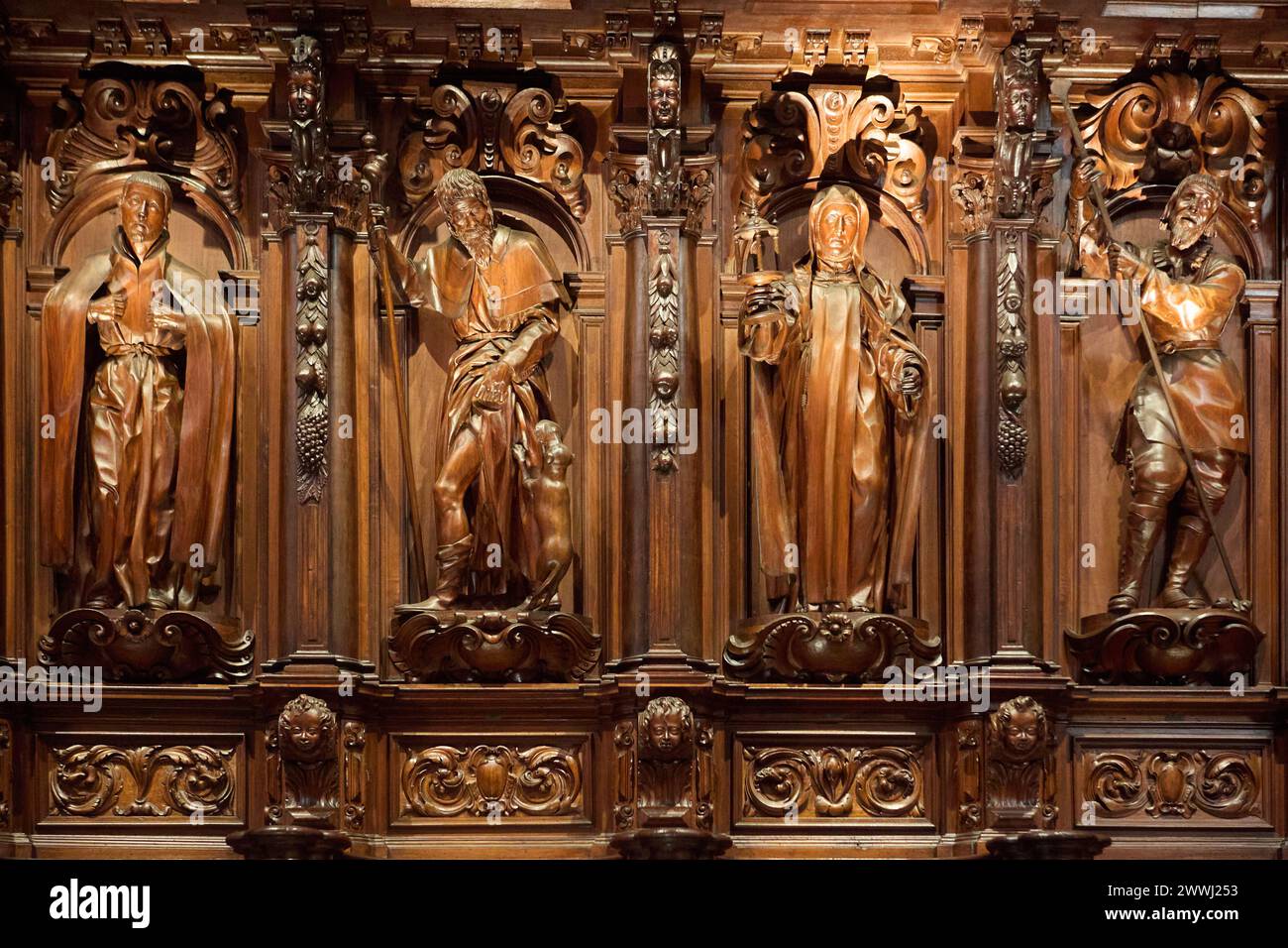 The choir room catedral de malaga malaga cathedral stock photo alamy