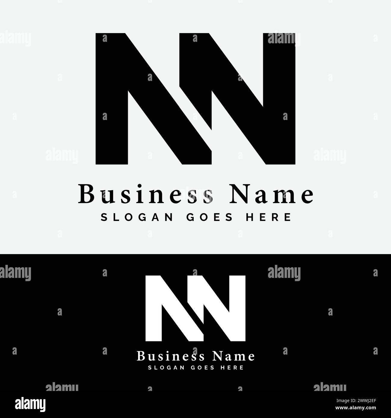 N, NN letter Logo Design. Alphabet NN initial logo vector Illustration Stock Vector