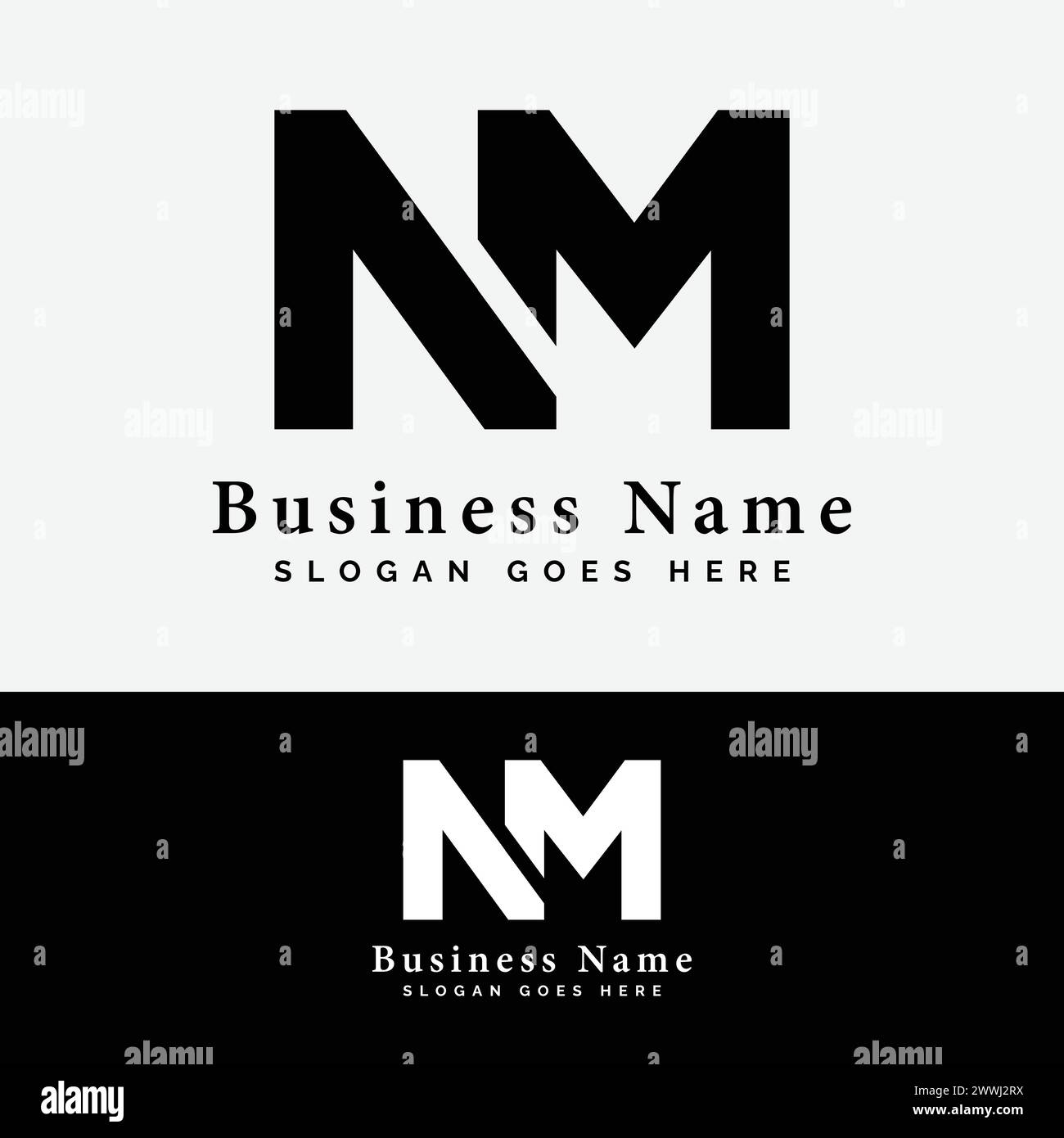 N, M, NM letter Logo Design. Alphabet NM initial logo vector ...