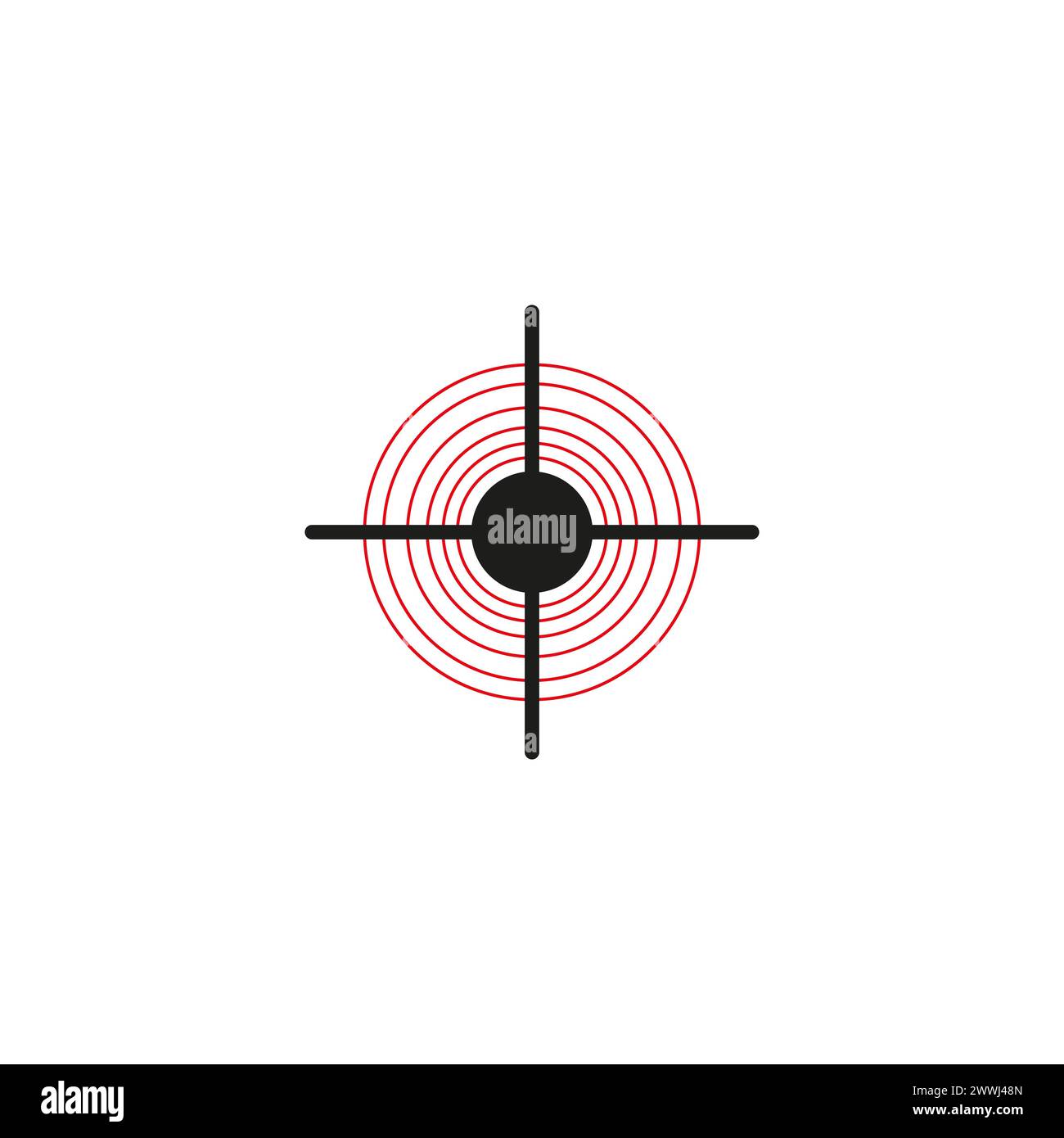 Target icon set on white background Stock Vector