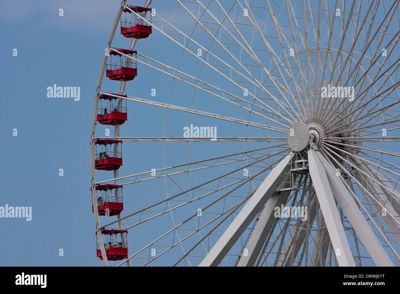 Chicago, Illinois.  Navy Pier Ferris Wheel. Stock Photo