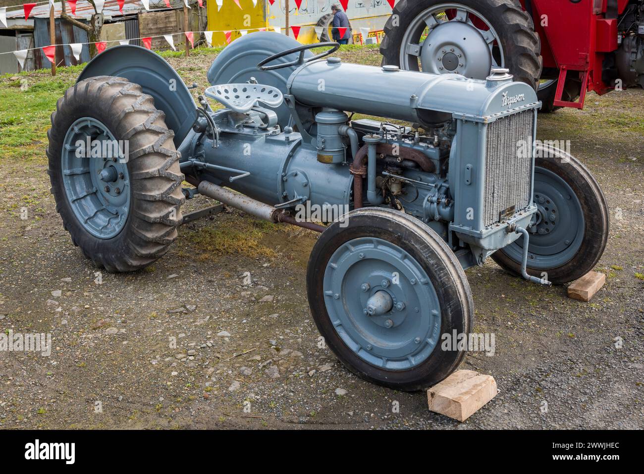 A vintage 1939 grey Ferguson Brown Model A farm tractor for sale at an