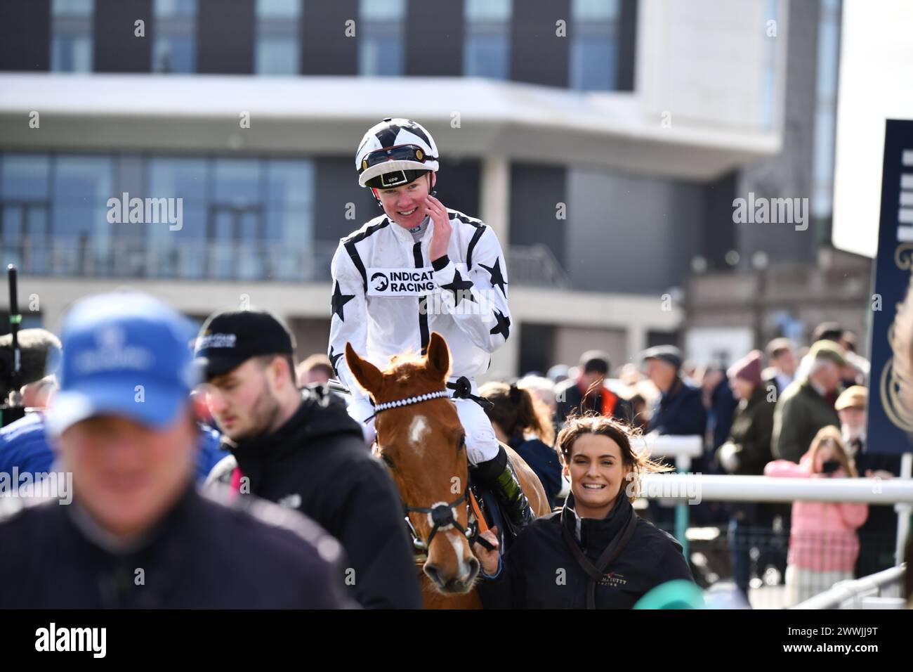 jockey Brandon Wilkie and horse Look Back Smiling Stock Photo Alamy
