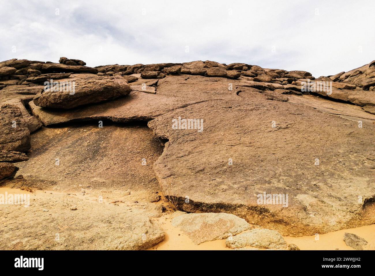 Mauritania, surroundings of Ben Amera, Ben Amera monolith Stock Photo
