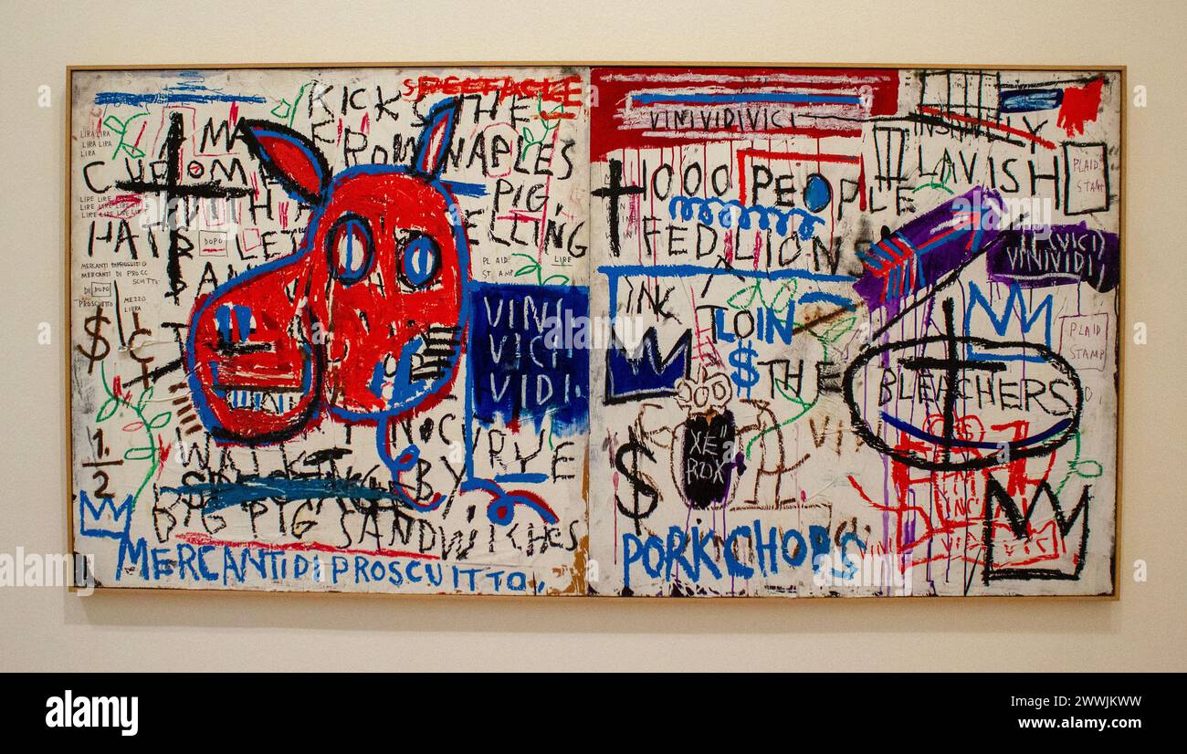 Mercanti di proscuito Jean Michel Basquiat Stock Photo