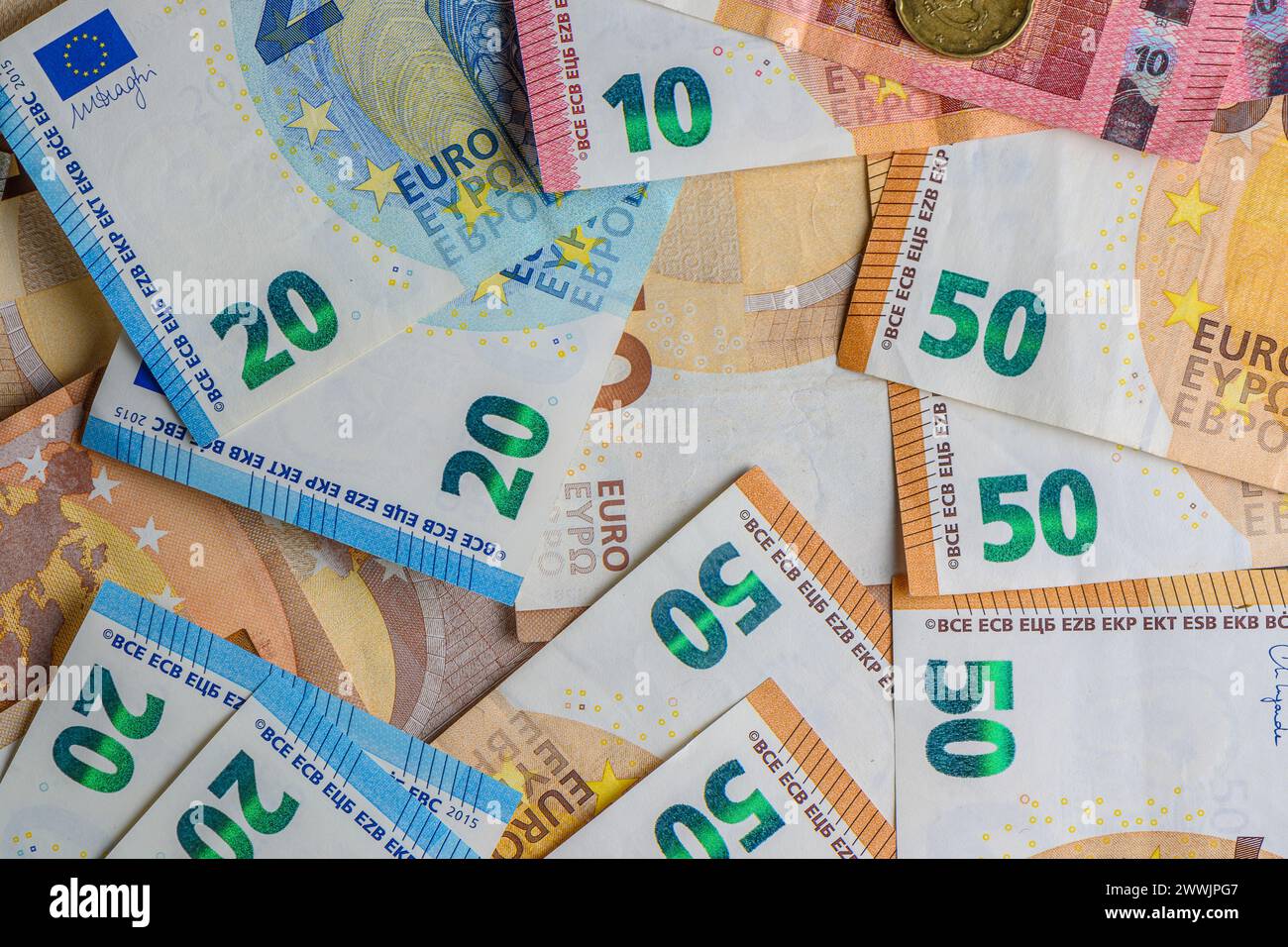 money background with Euro banknotes 1 Stock Photo - Alamy