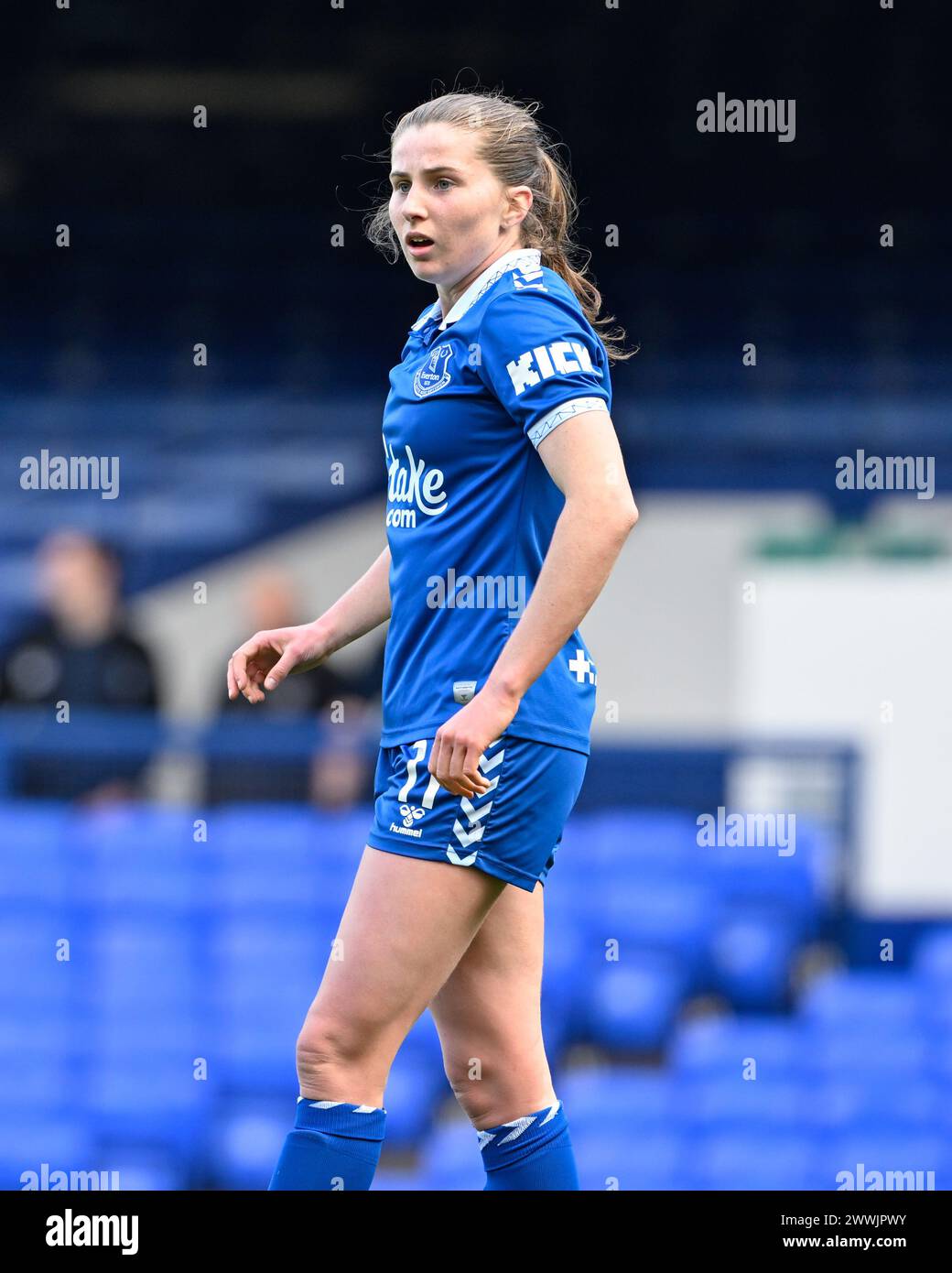 Emma Bissell of Everton Women, during The FA Women's Super League match ...