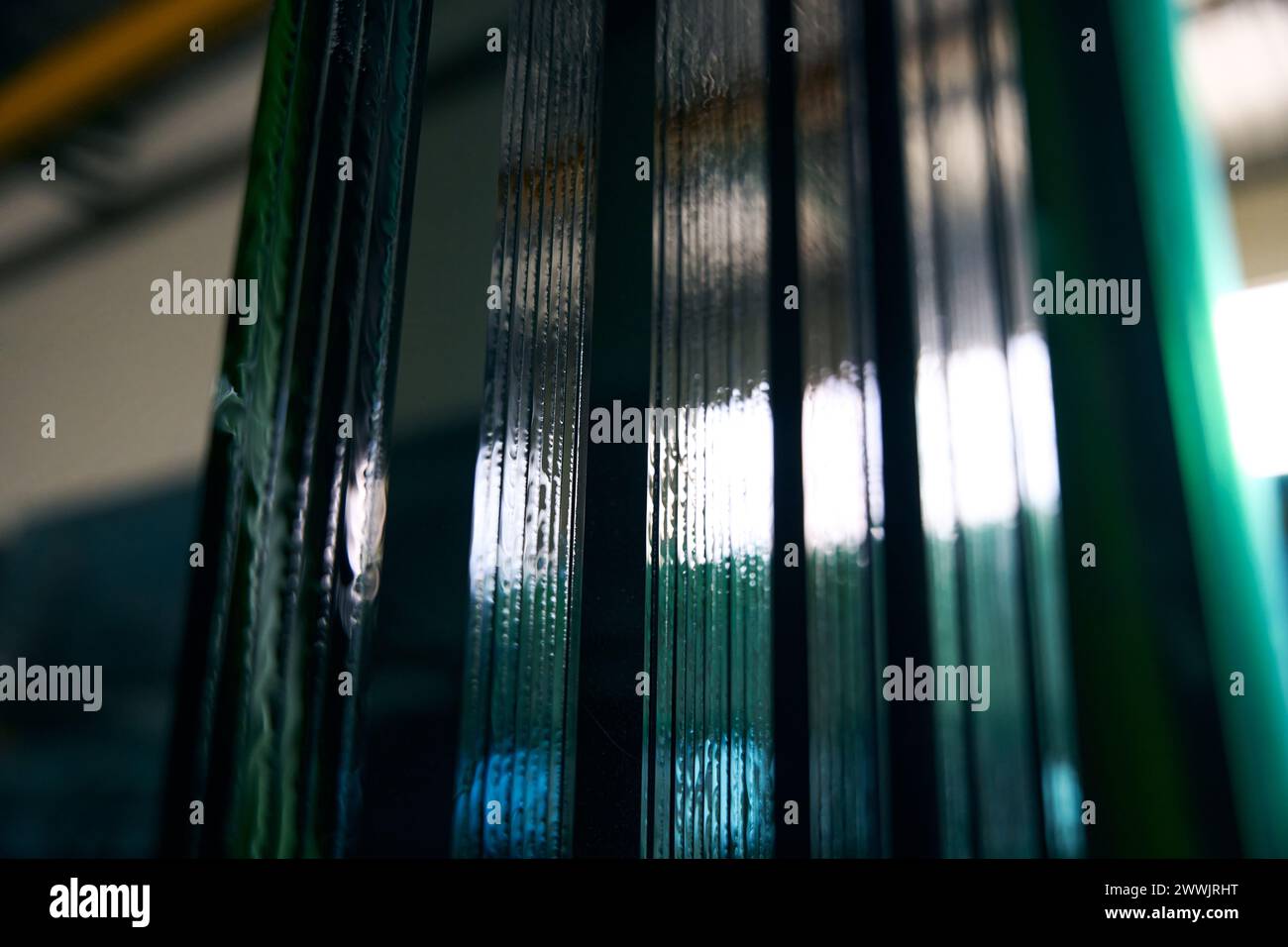 Glass sheets for the production of double-glazed windows Stock Photo