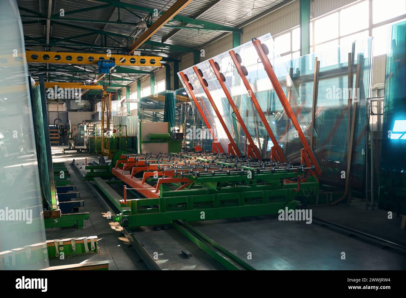 Thermal cutting machine in the production workshop Stock Photo