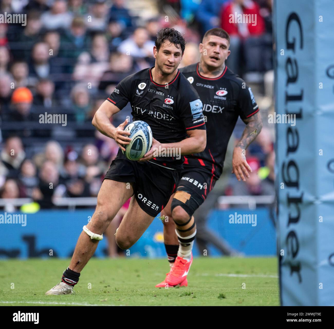 Saracens Juan Martin Gonzalez in action during the Gallagher