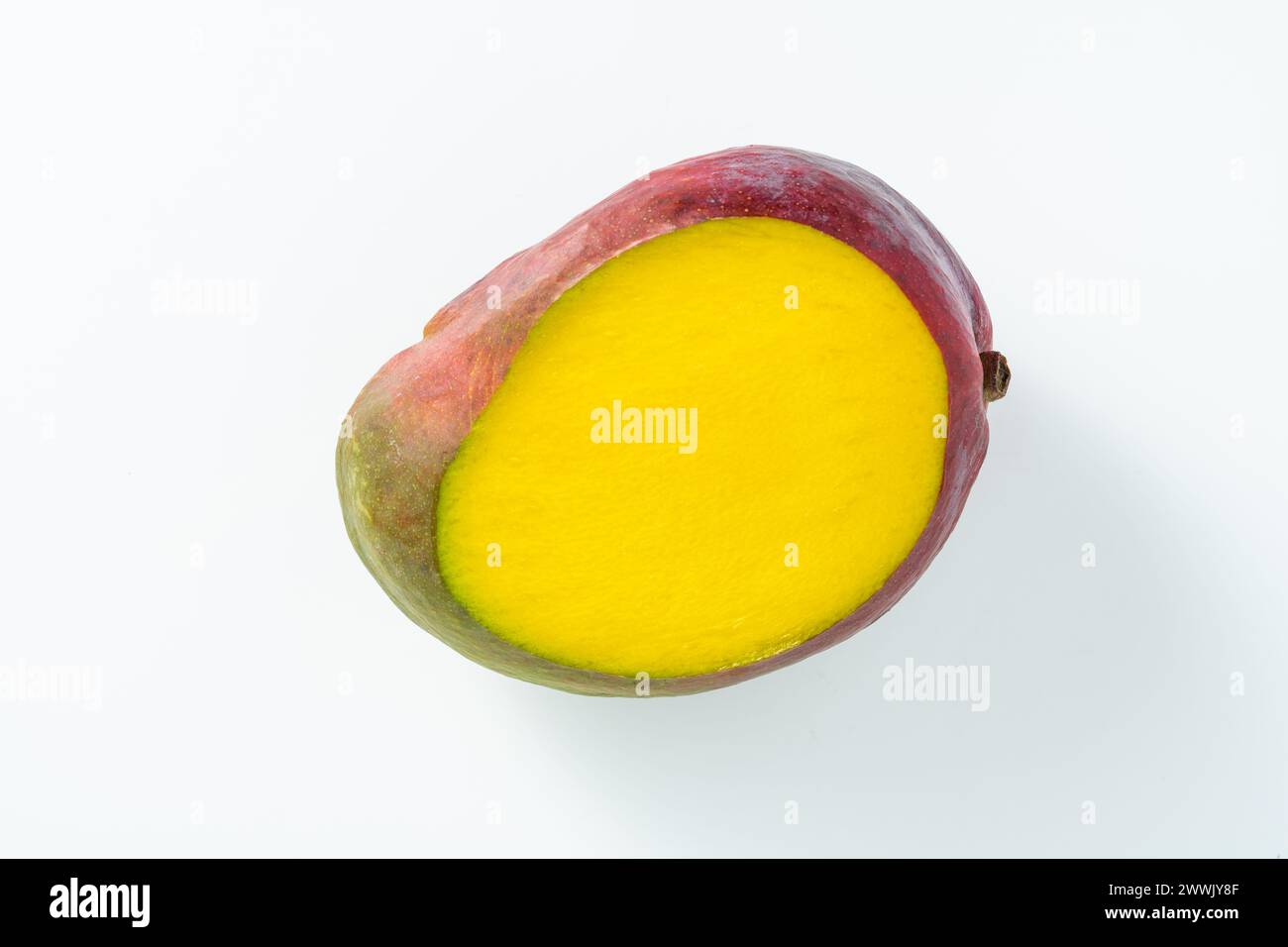 sliced mango on a white background Stock Photo