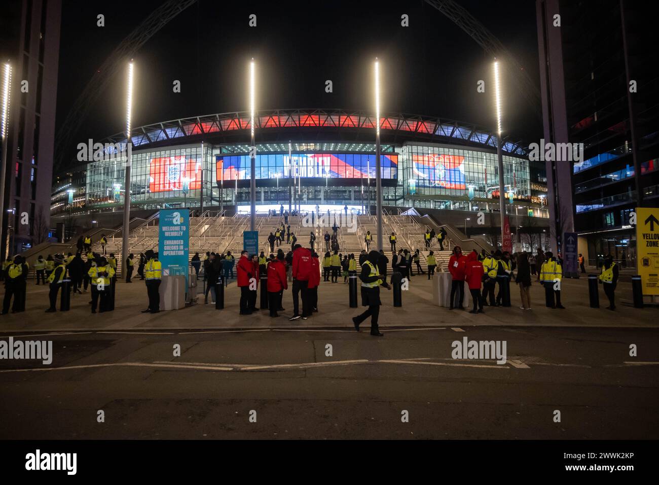 WEMBLEY, LONDON 24 March 2024 Wembley Stadium on the night of an