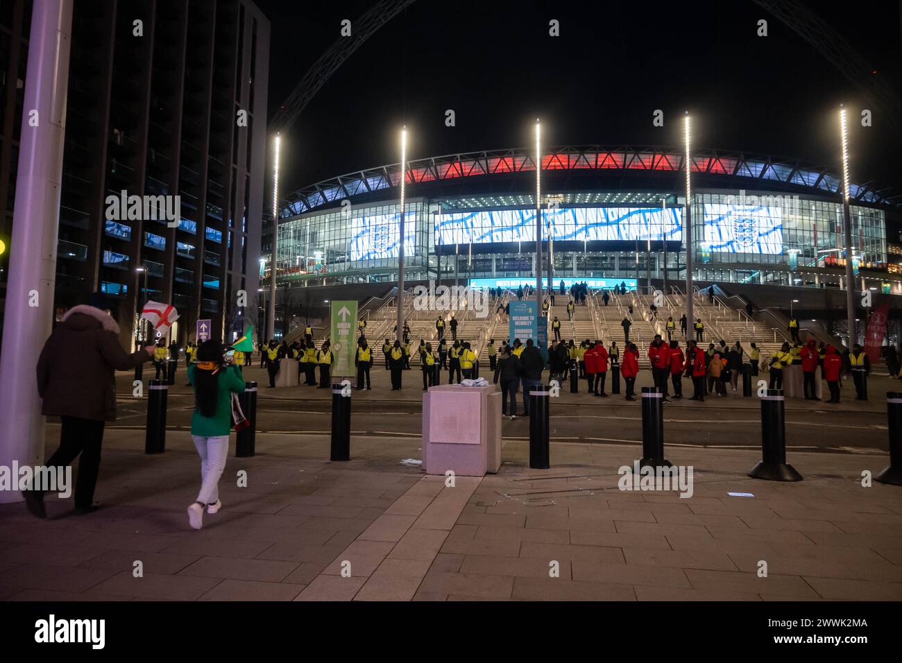 WEMBLEY, LONDON 24 March 2024 Wembley Stadium on the night of an