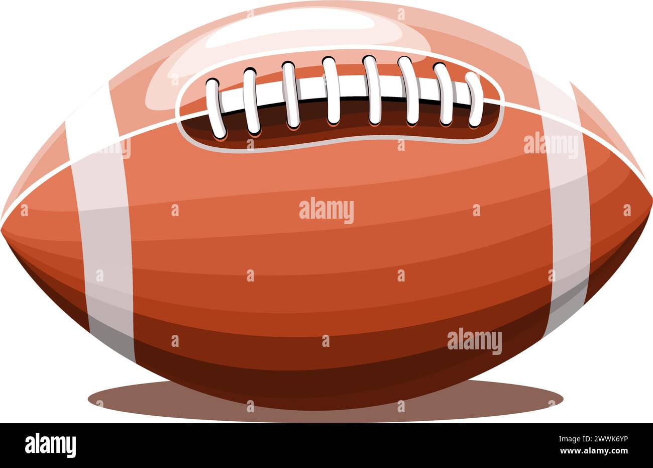 American football ball in realistic style vector illustration Stock Vector