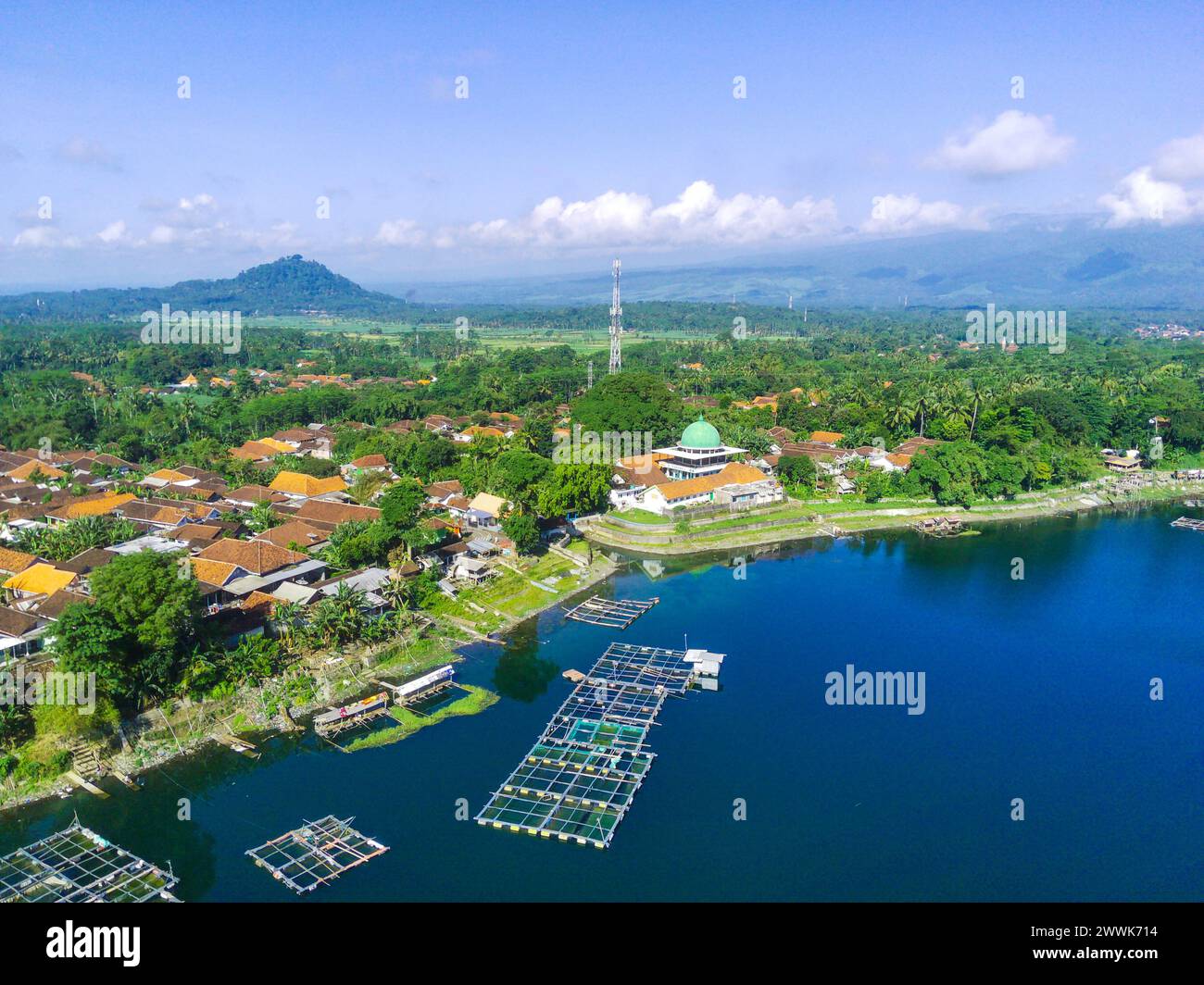 Aerial small town surrounded stunning hi-res stock photography and ...