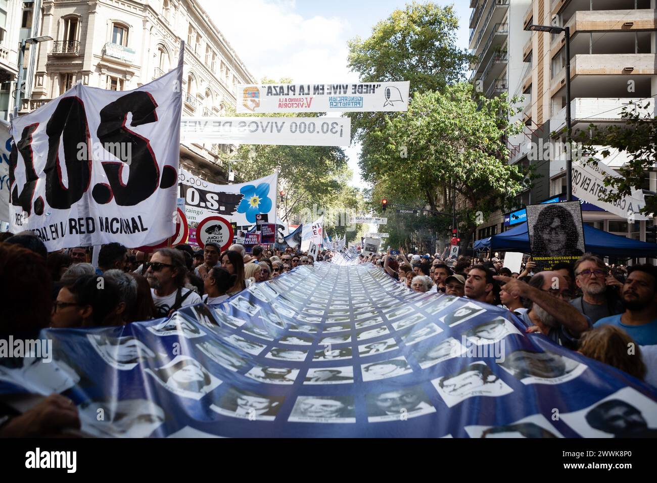 Demonstration Only Buenos Aires, Argentina. 24th Mar, 2024. Grandmothers of Plaza de Mayo ...