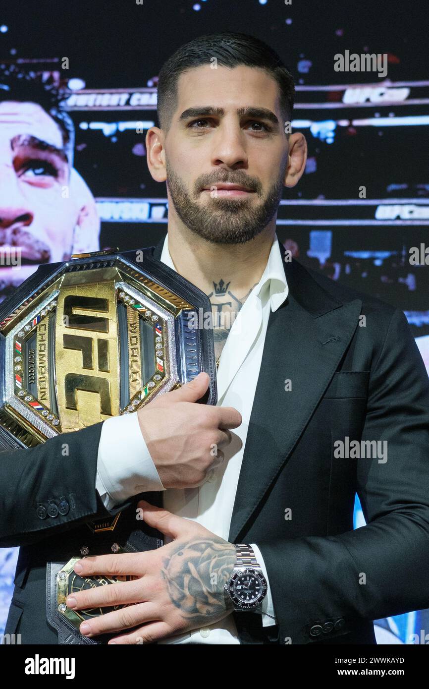Ilia Topuria Press Conference In Madrid As Mma Ufc World Champion in