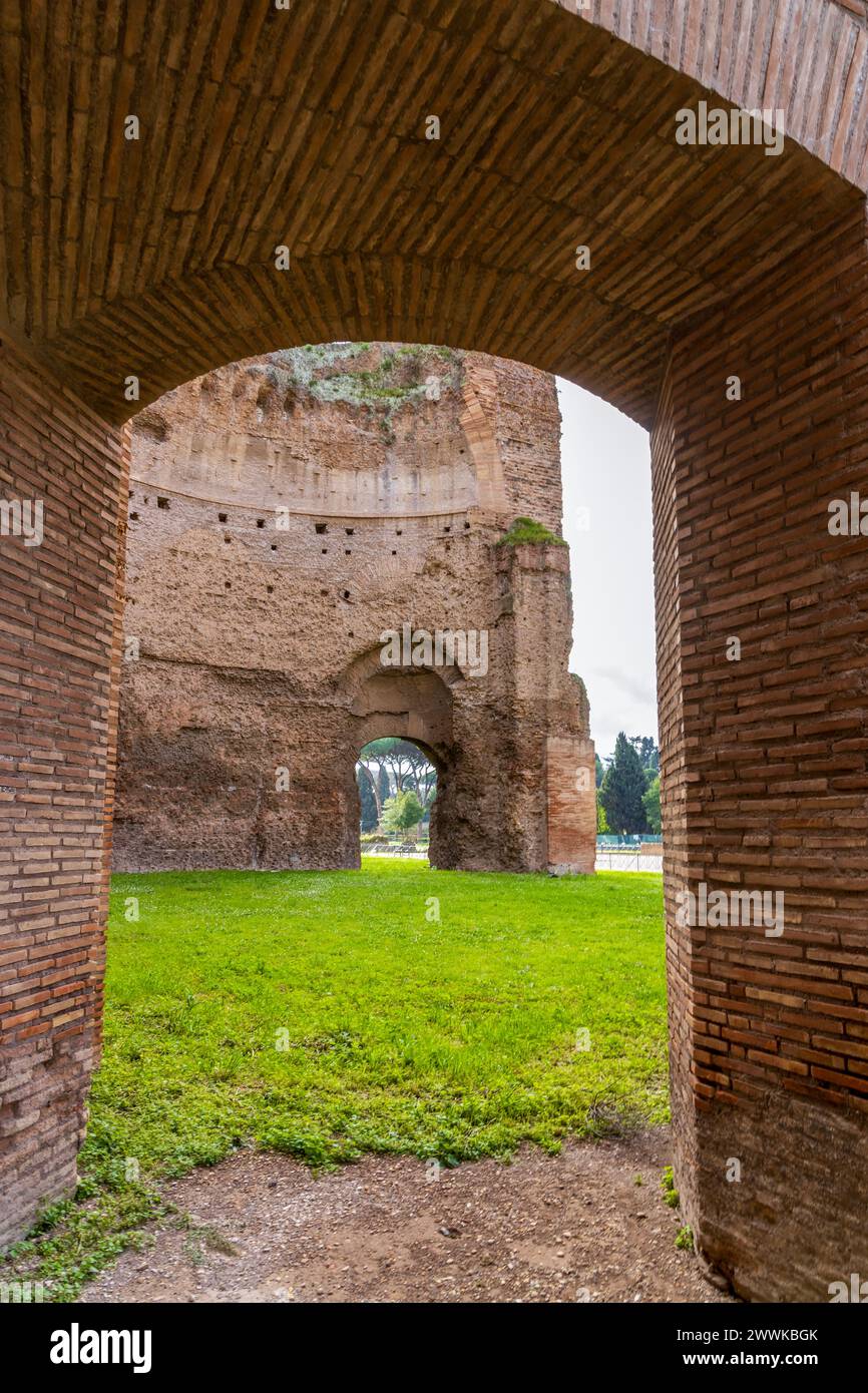 Baths of Caracalla (Terme di Caracalla), ancient ruins of roman public ...