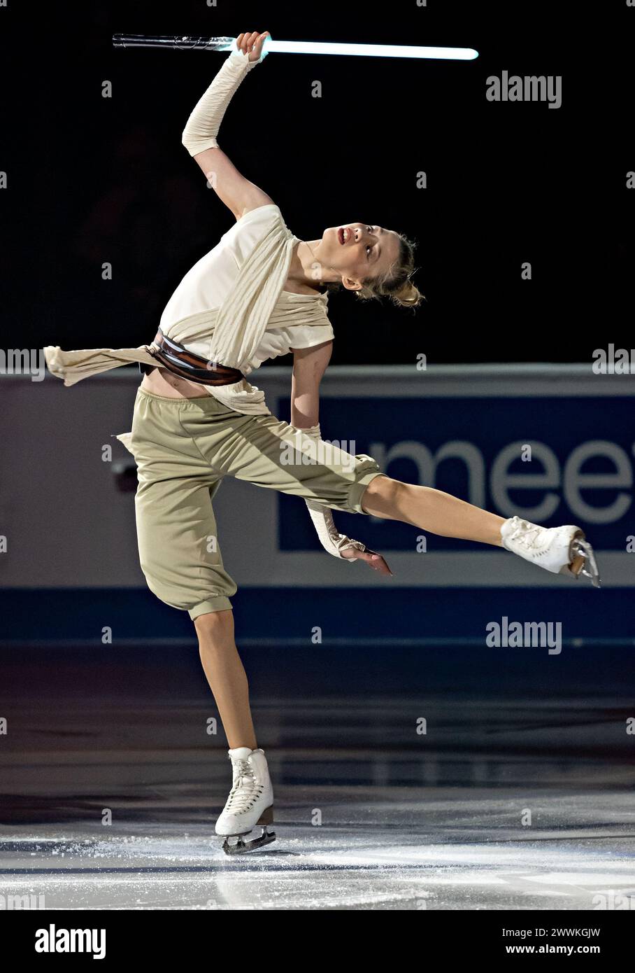 Montreal, Canada. 24th Mar, 2024. Kimmy Repond of Switzerland performs during the Exhibition Gala at the ISU World Figure Skating Championships 2024 in Montreal, Canada, March 24, 2024. Credit: Andrew Soong/Xinhua/Alamy Live News Stock Photo