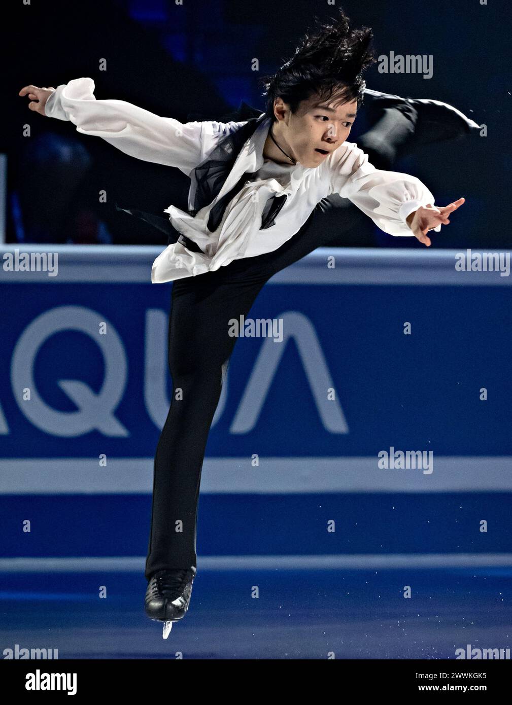 Montreal, Canada. 24th Mar, 2024. Kagiyama Yuma of Japan performs during the Exhibition Gala at the ISU World Figure Skating Championships 2024 in Montreal, Canada, March 24, 2024. Credit: Andrew Soong/Xinhua/Alamy Live News Stock Photo