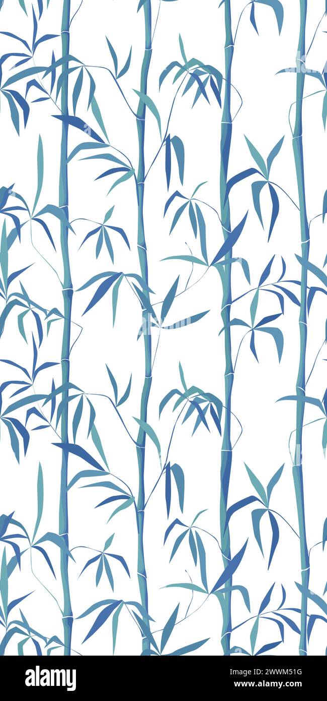 A seamless bamboo vector pattern Stock Vector