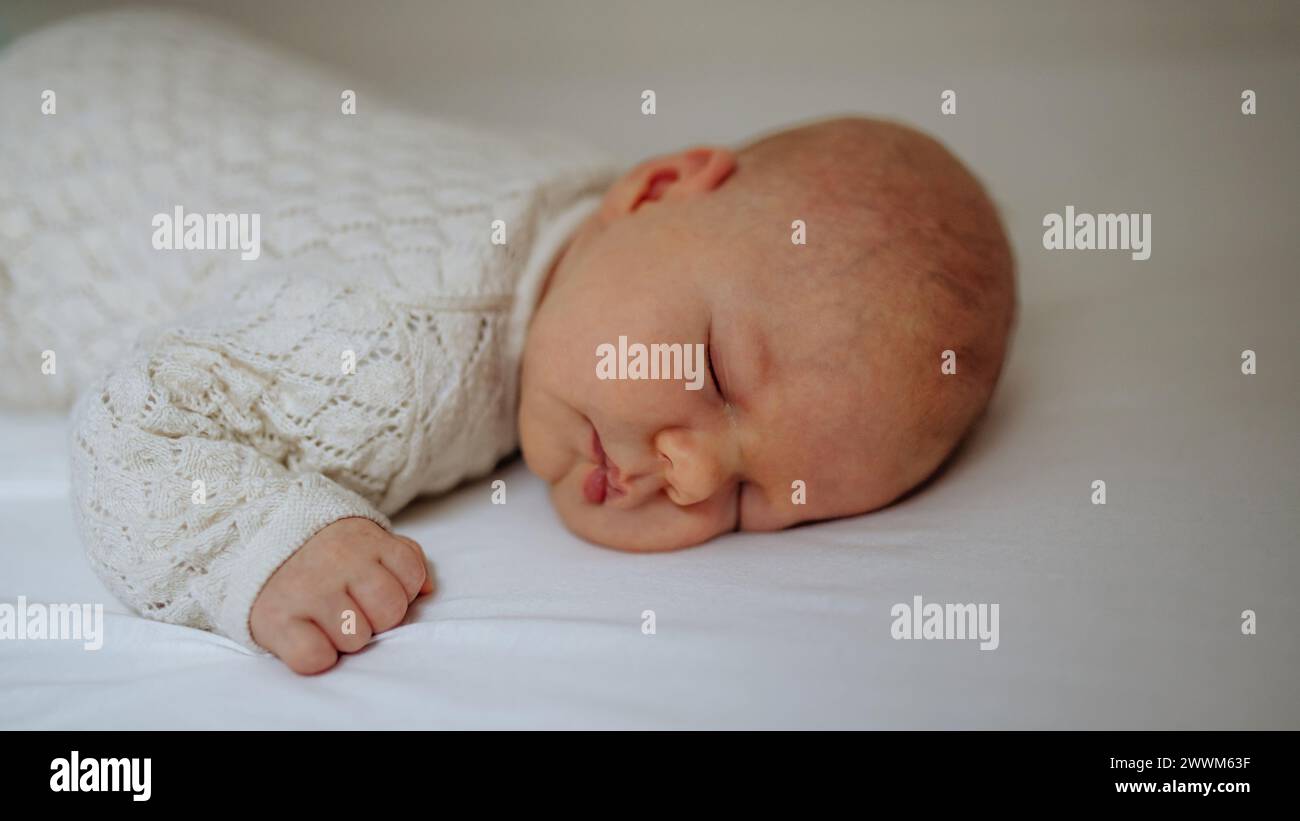 Serenity little baby sleeping hi-res stock photography and images - Alamy