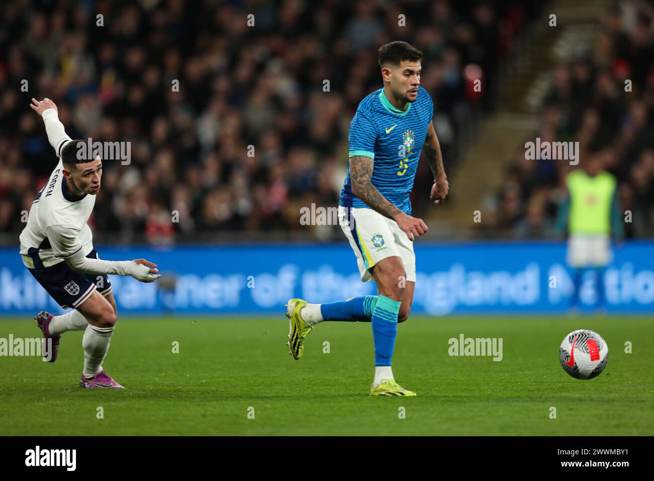 Bruno Guimaraes of Brazil England v Brazil, International Friendly