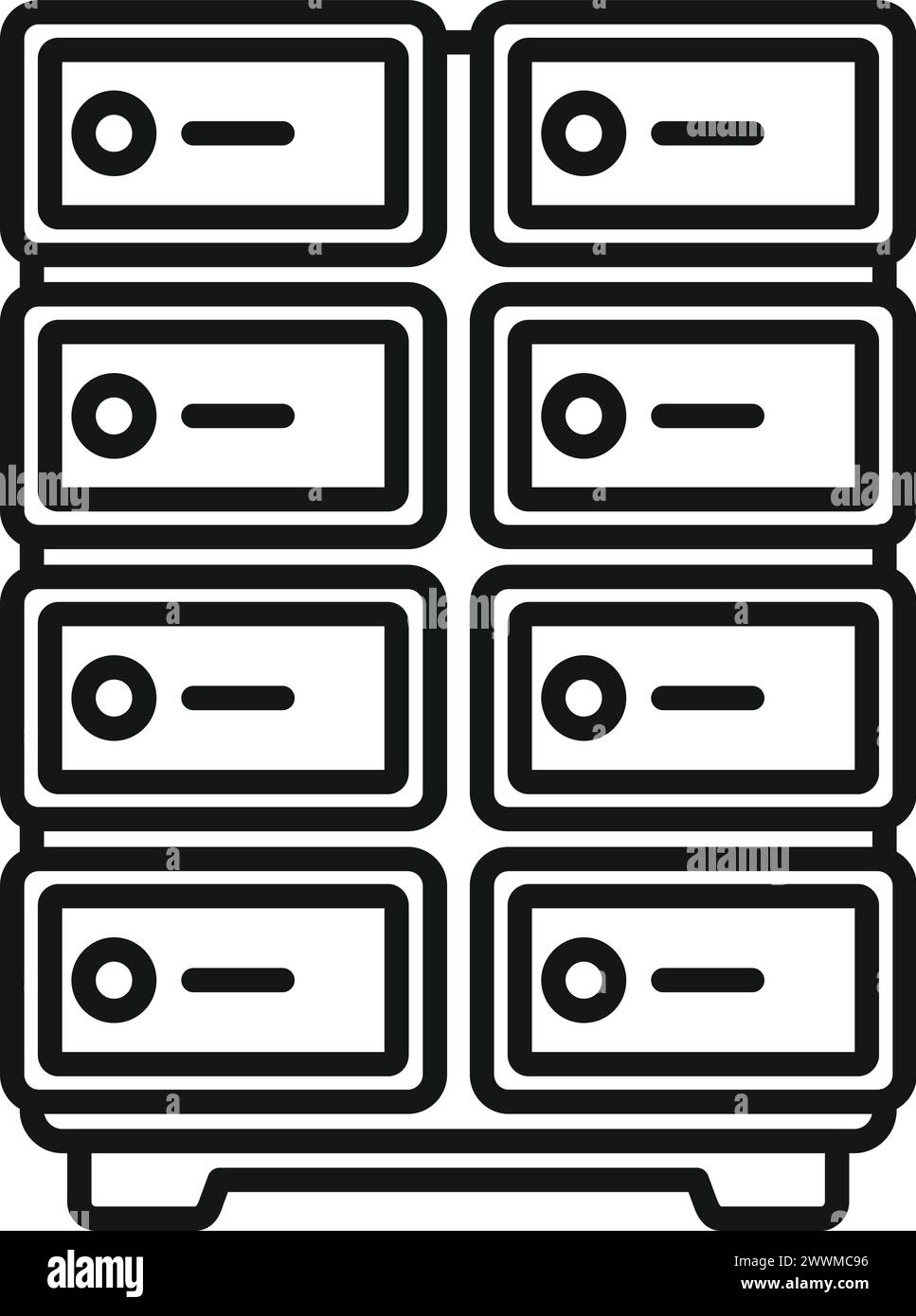 Insurance cases icon outline vector. Locker finance key. Unlock safety ...
