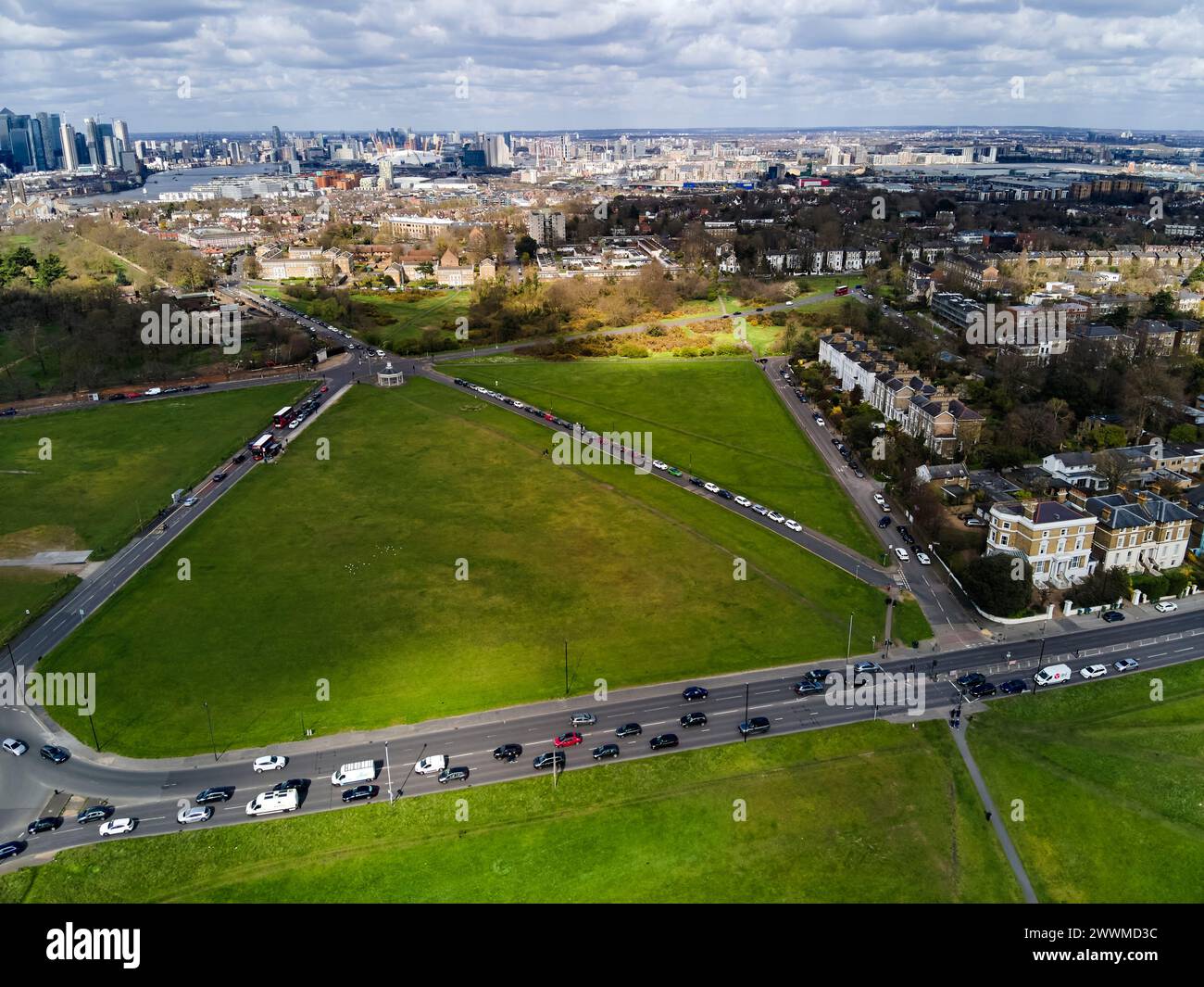Aerial View of Blackheath common, Greenwich, England Stock Photo Alamy
