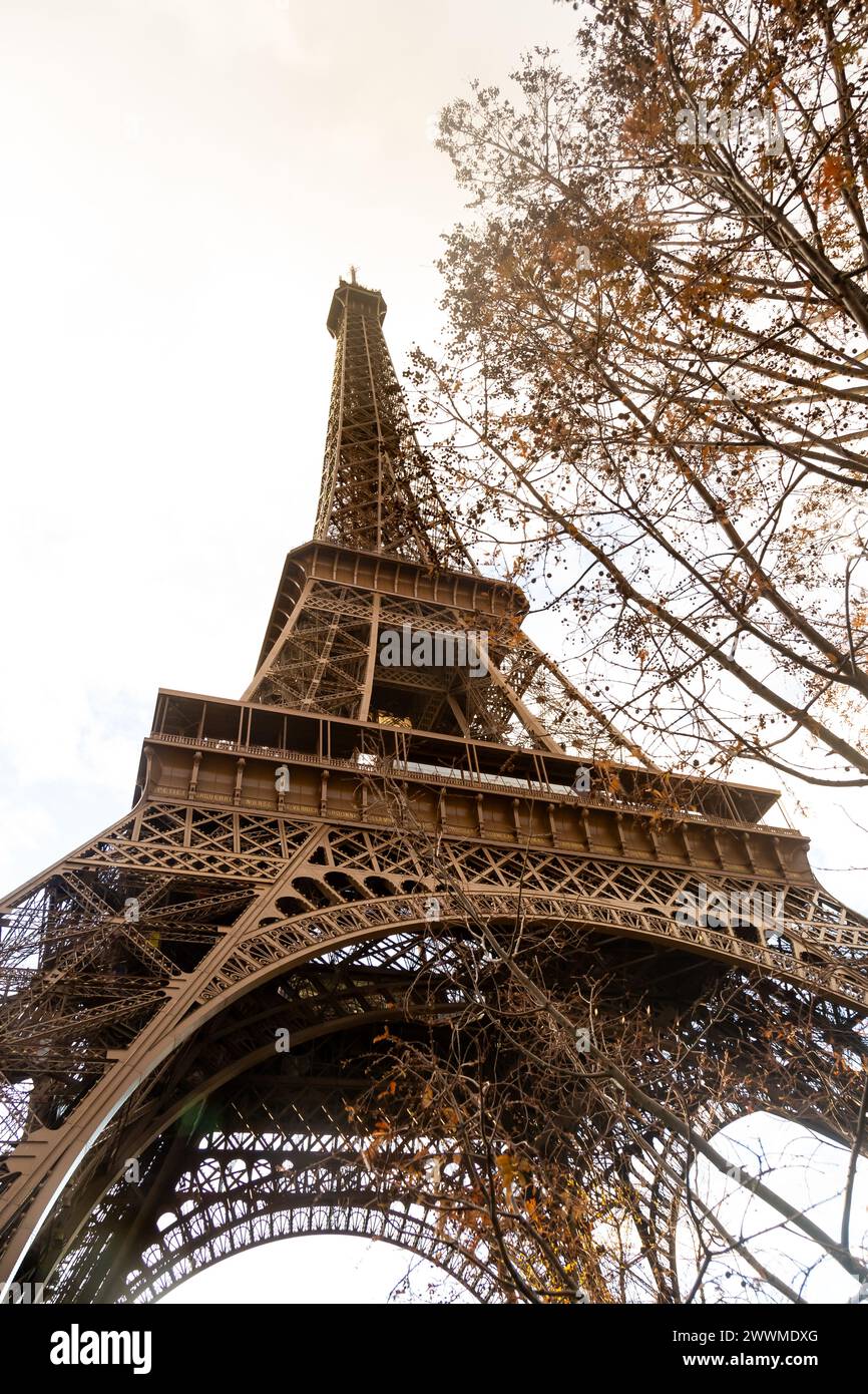 5th December 2023- The  Eiffel Tower, Paris, France. Stock Photo