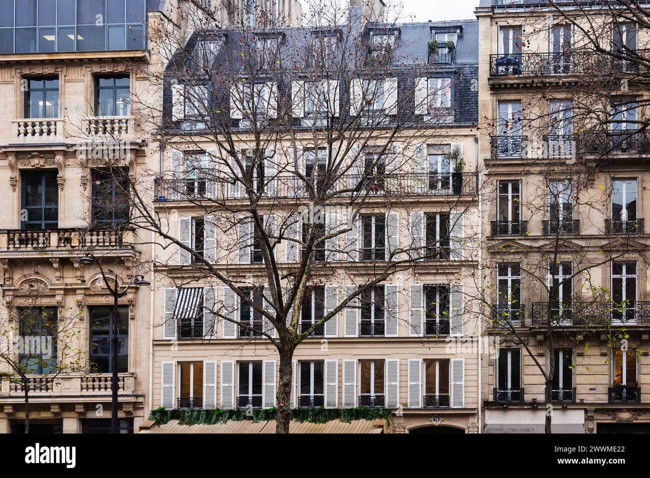 5th December 2023- Apartments in the 'Trocadéro' district, Paris, France. Stock Photo