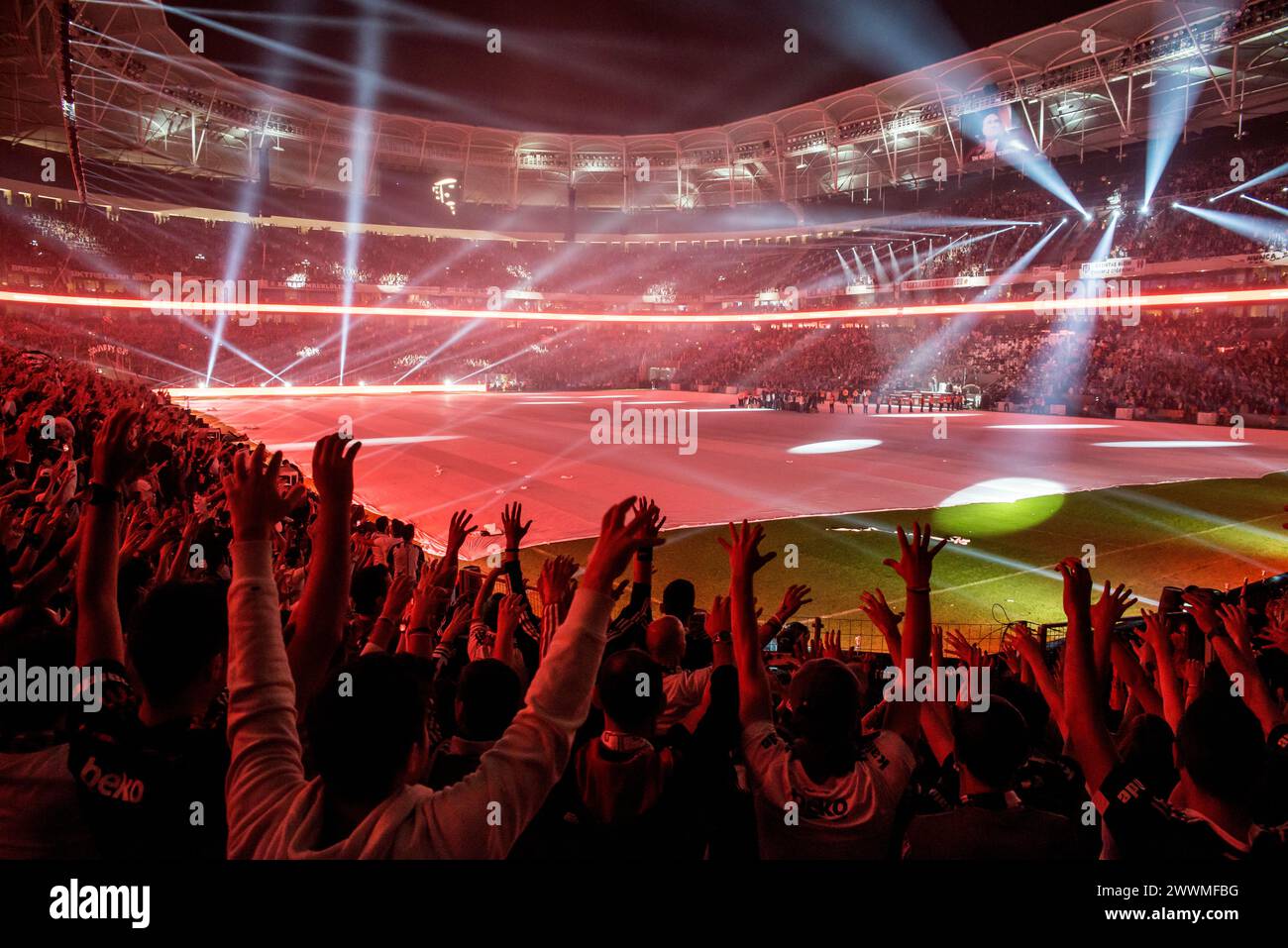 Stadium image taken in Istanbul, Türkiye Stock Photo