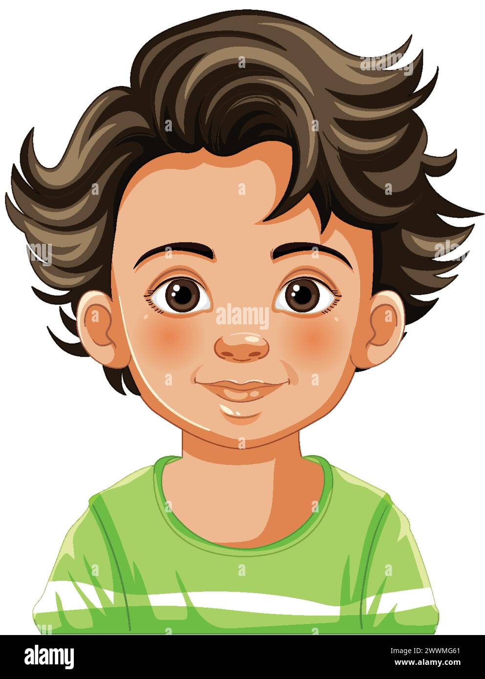 Vector illustration of a happy young boy smiling Stock Vector Image ...