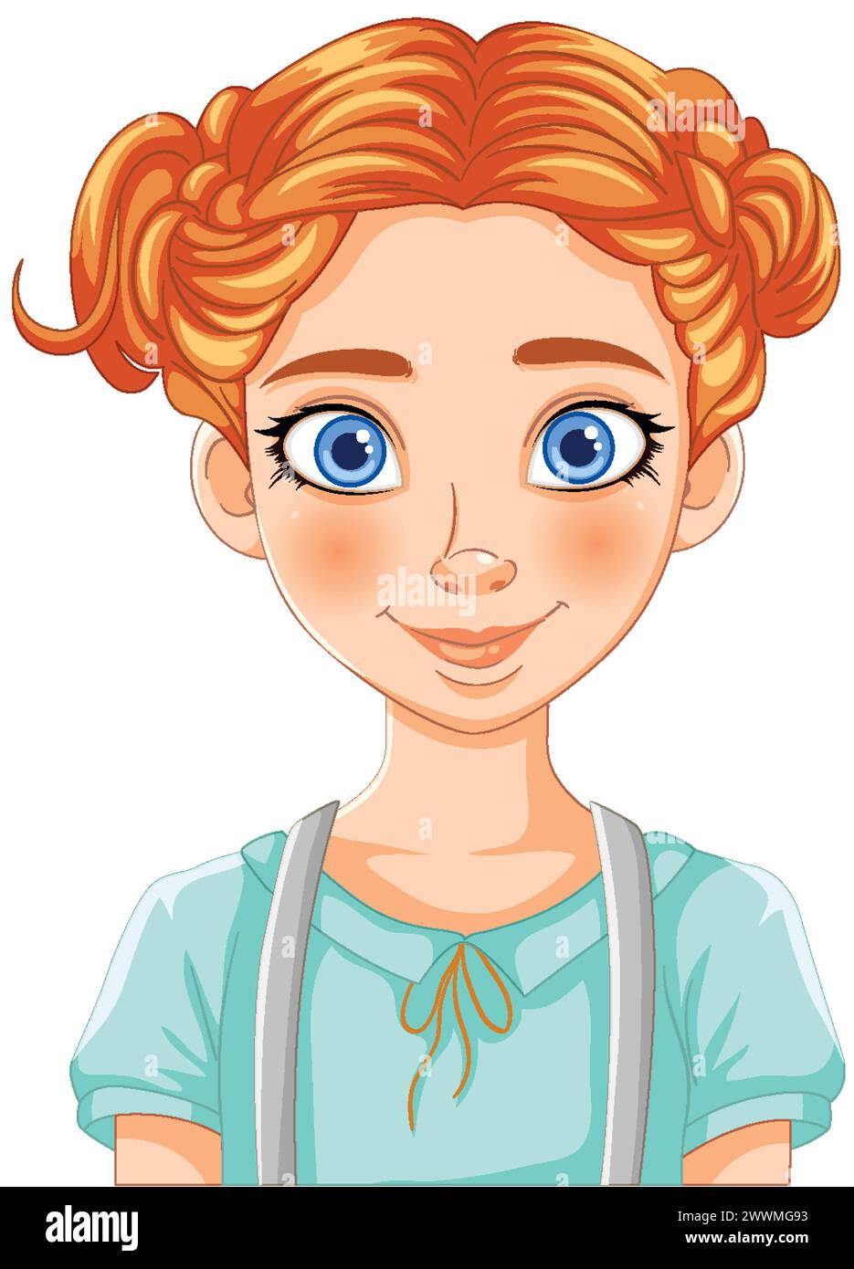 Vector illustration of a smiling young girl Stock Vector Image & Art ...