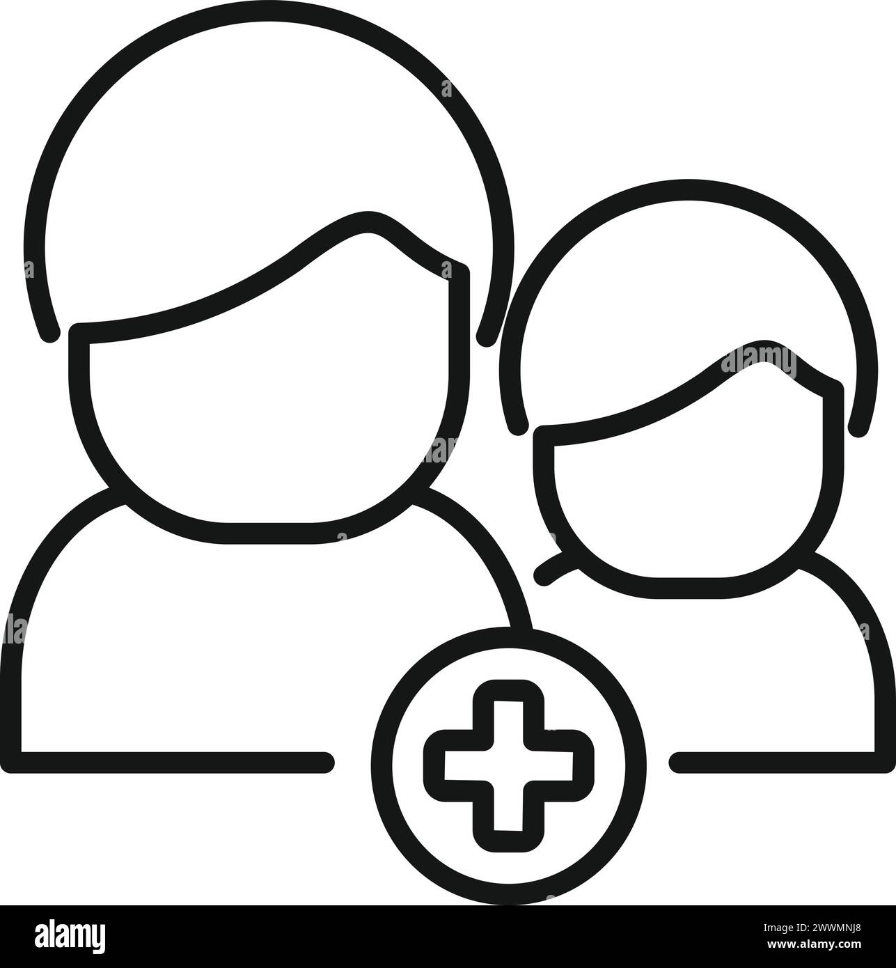 New blogger group icon outline vector. Online community. Change avatars Stock Vector