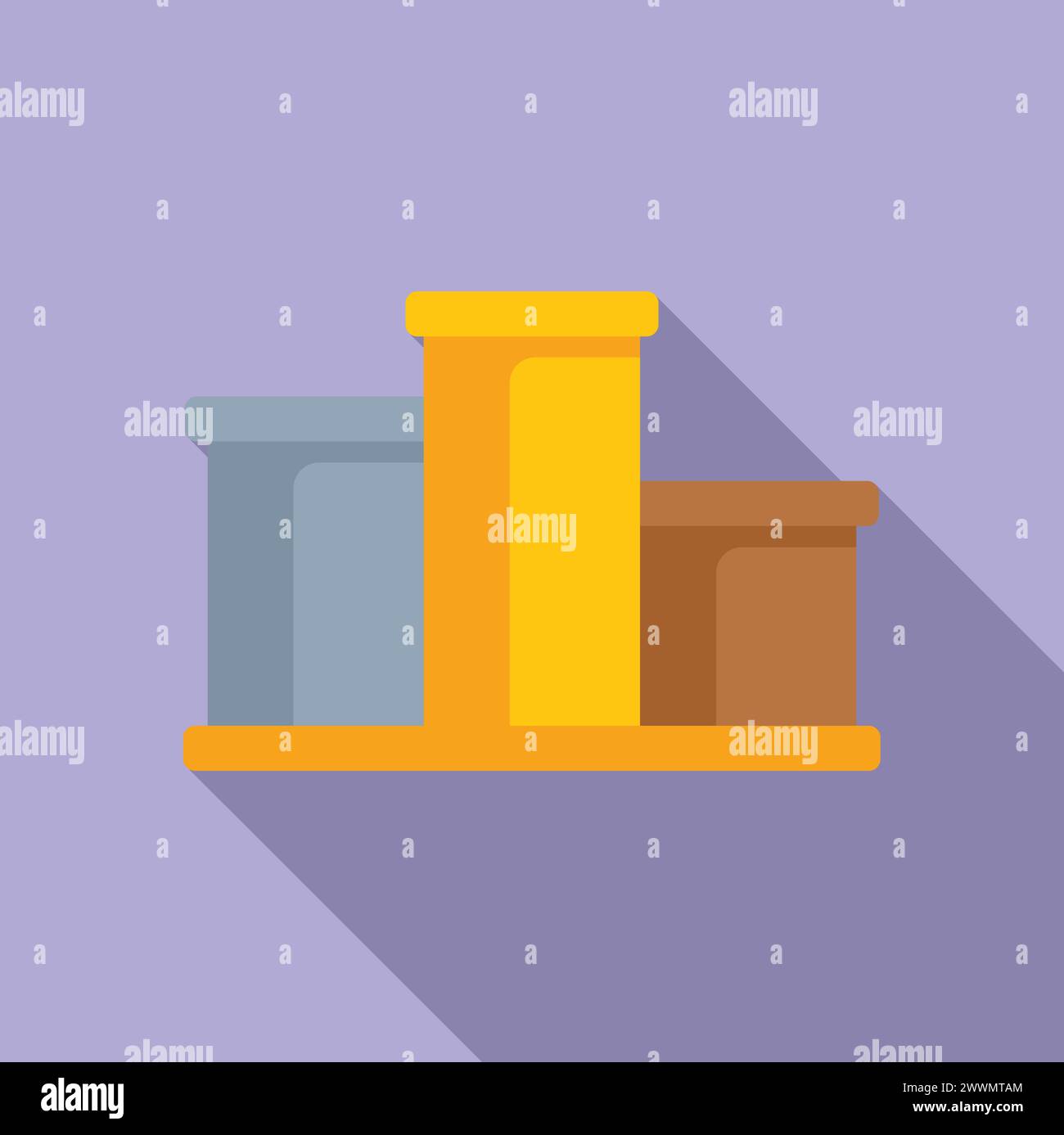 Level customer podium icon flat vector. Game angry button. Gaming elevate Stock Vector