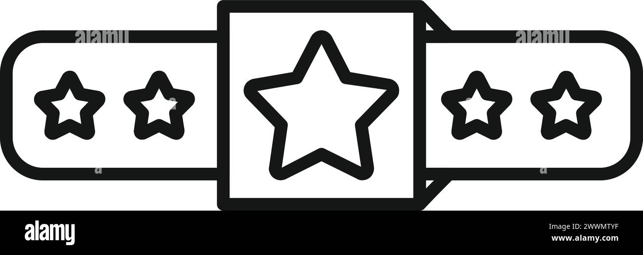 Online star rating icon outline vector. Excellent face good. Scale ...