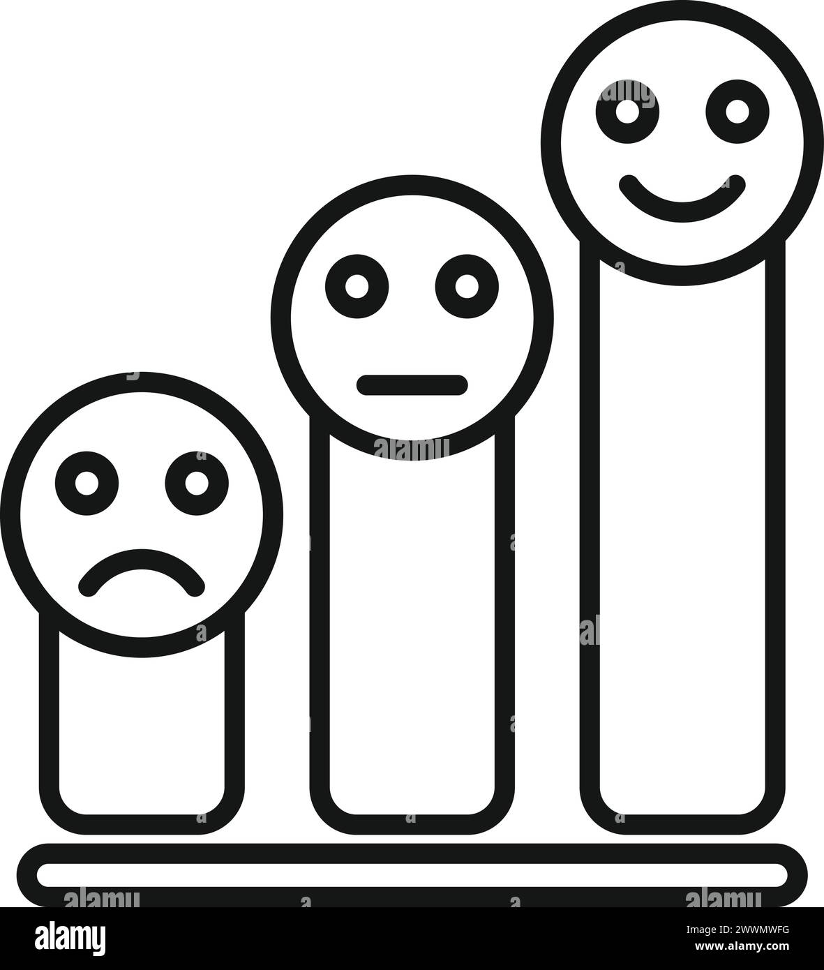 Graph chart satisfaction level icon outline vector. Normal game ...