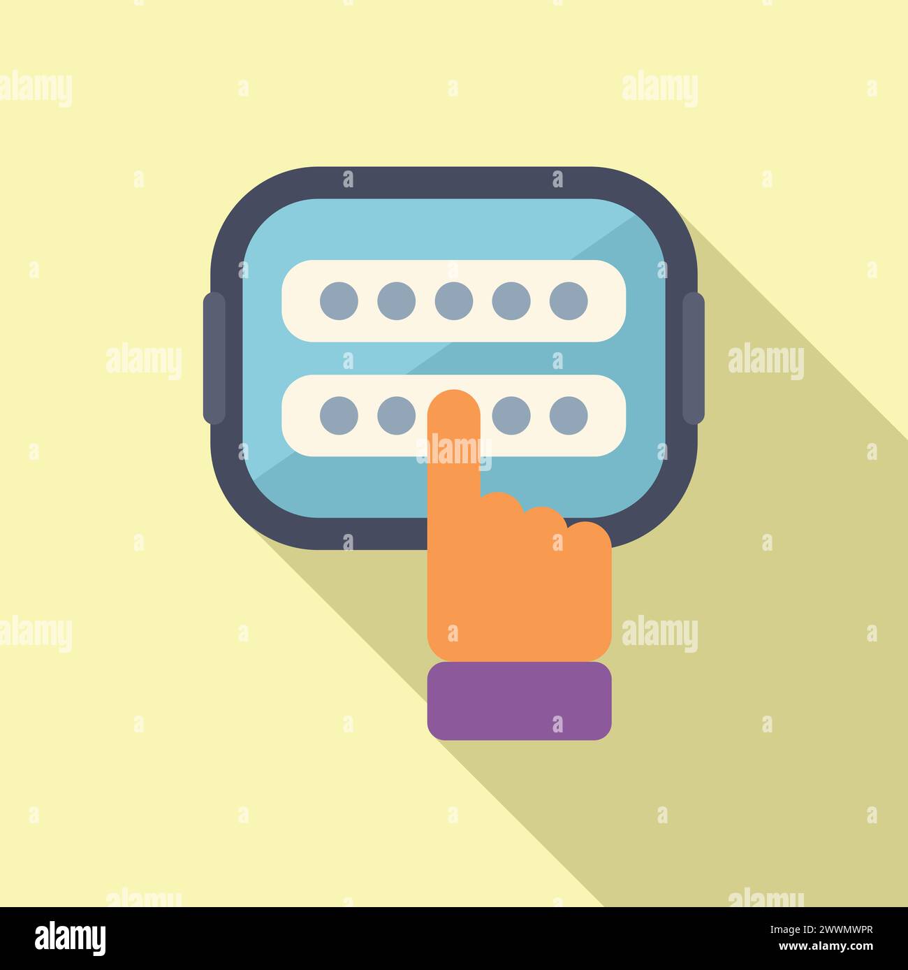 Change online password icon flat vector. Two factor verify. Passcode ...
