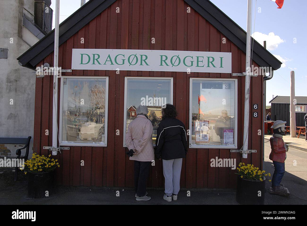 DRAGOR/DRAGOER/.Denmark 22 April 2016  Dragor smokehouse dragør røgerionly sell smoke fish at small fishing habour .Photo. Francis Joseph Dean/Deanpictures. Stock Photo