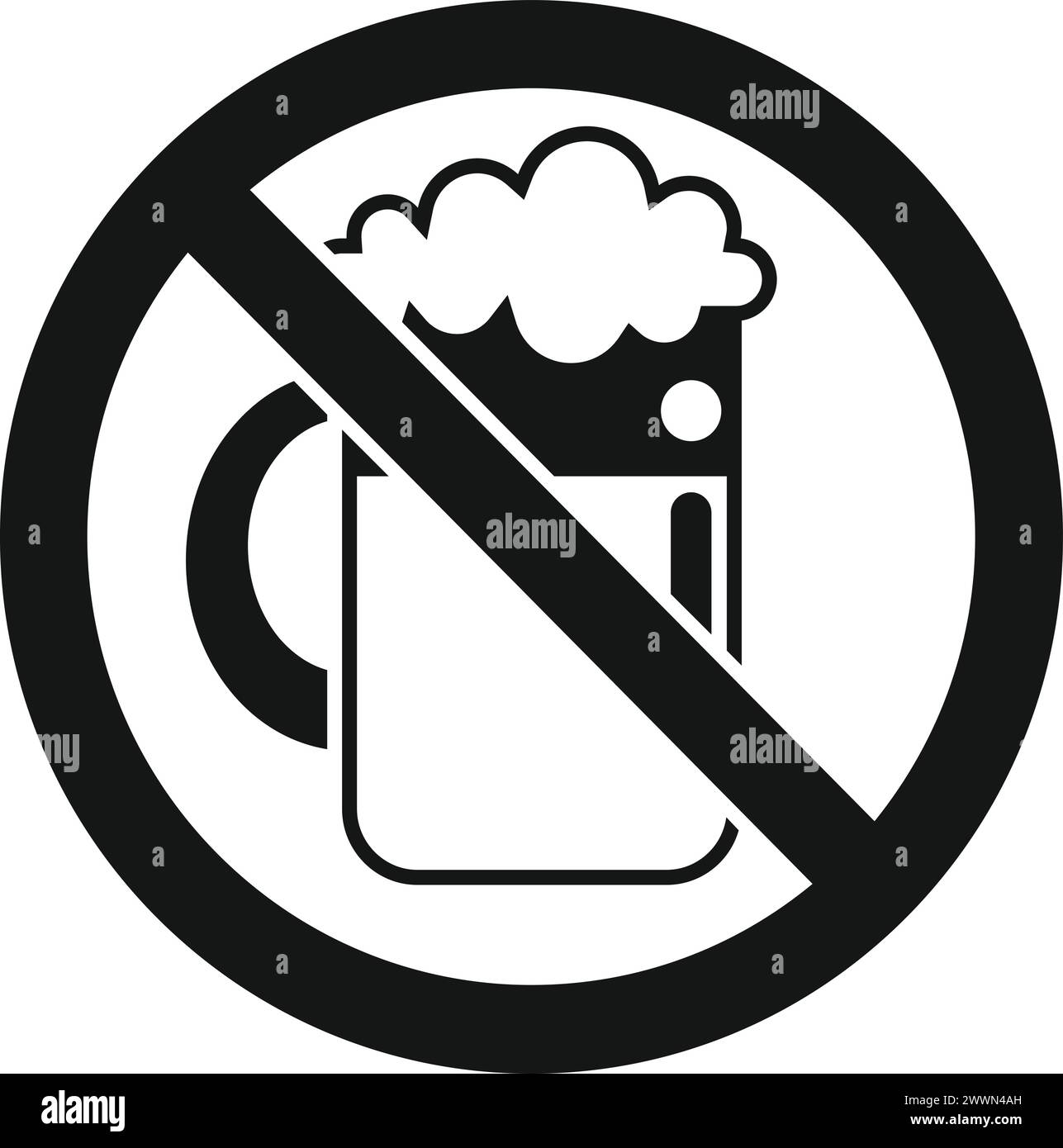 Restricted beer drink icon simple vector. Gluten intolerance. Food
