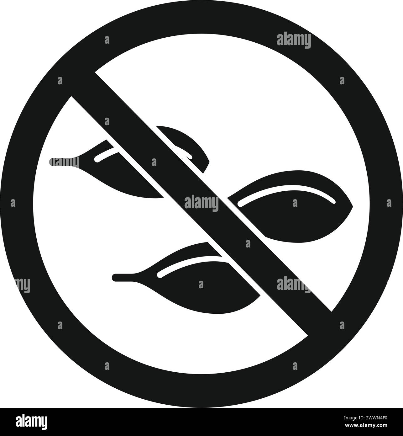 Restricted grains food icon simple vector. Gluten intolerance. Organic ...