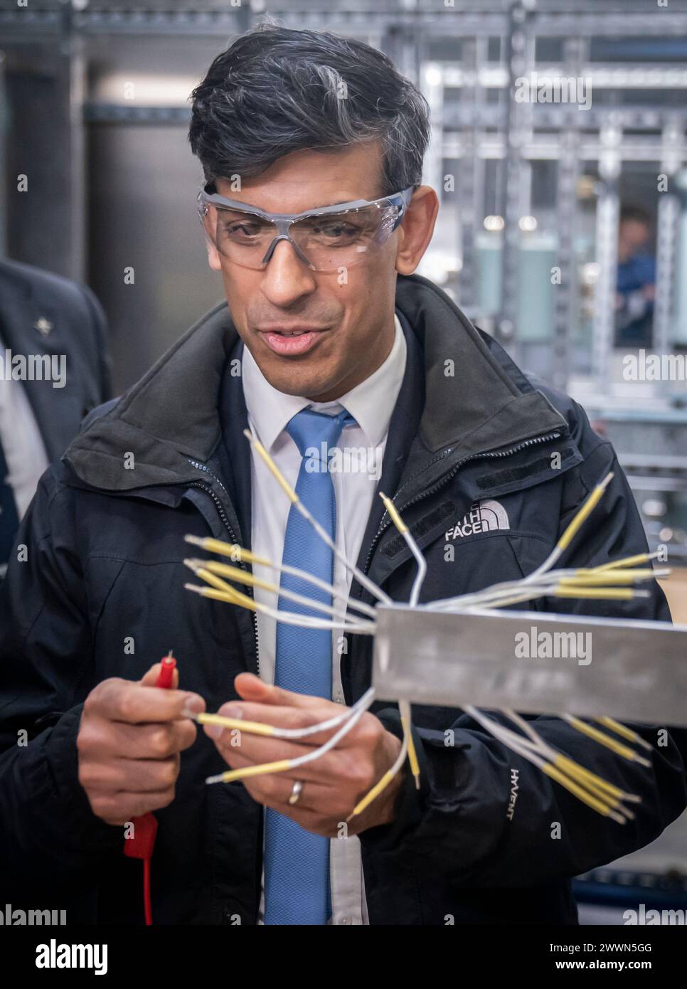 Prime Minister Rishi Sunak during a visit to BAE Systems, Submarines